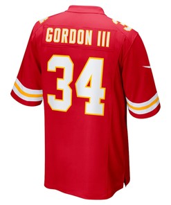 Melvin Gordon III 34 Kansas City Chiefs Home Game Player Jersey - Red