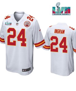 Melvin Ingram 24 Kansas City Chiefs Super Bowl LVII White Men Game Jersey