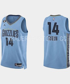 Memphis Grizzlies 14 Danny Green 2022-23 Statement Edition Light Blue Men Jersey