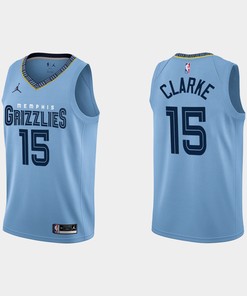 Memphis Grizzlies 15 Brandon Clarke 2022-23 Statement Edition Blue Men Jersey