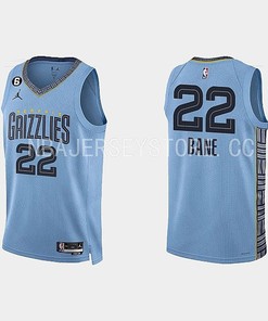 Memphis Grizzlies 22 Desmond Bane 2022-23 Statement Edition Light Blue Men Jersey