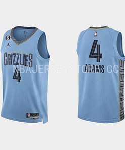 Memphis Grizzlies 4 Steven Adams 2022-23 Statement Edition Light Blue Men Jersey