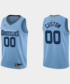 Memphis Grizzlies Custom 00 2022-23 Statement Edition Blue Men Jersey