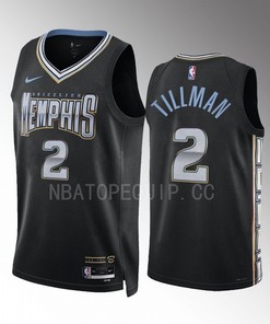 Memphis Grizzlies Xavier Tillman 2 2022-23 City Edition Black Jersey Swingman