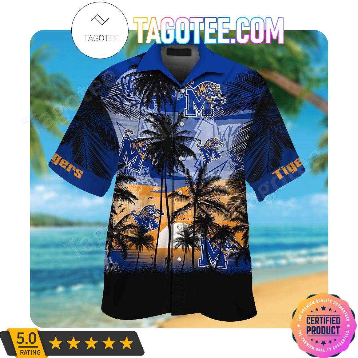 Memphis Tigers Aloha Hawaii Shirt