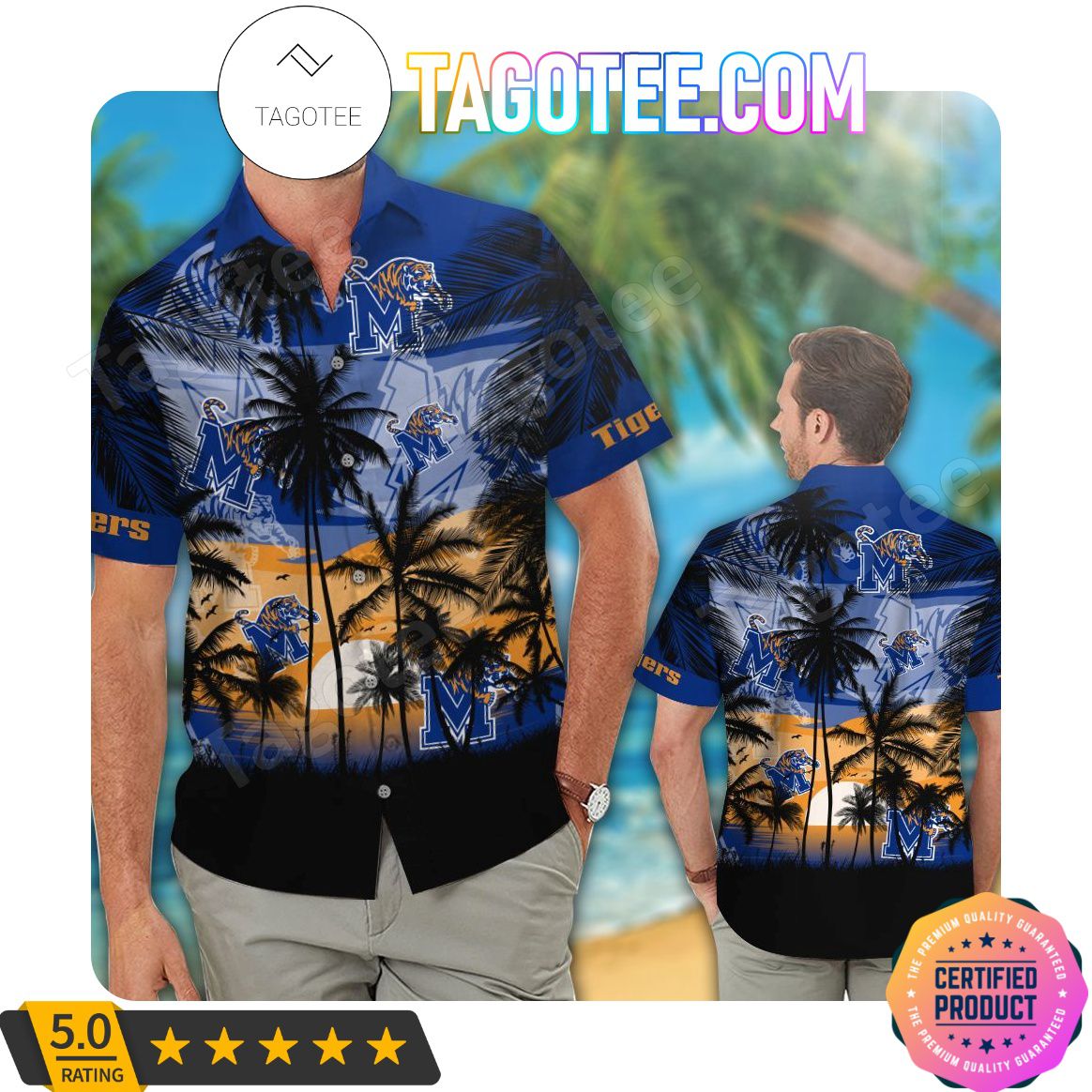 Memphis Tigers Aloha Hawaii Shirt
