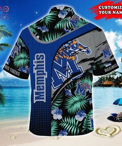 Memphis Tigers Customized Summer Hawaiian Shirt, With Tropical Pattern for Fans