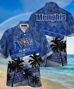 Memphis Tigers NCAA Palm Tree Pattern Hawaii Shirt For Sports Fans