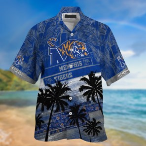 Memphis Tigers NCAA Palm Tree Pattern Hawaii Shirt For Sports Fans
