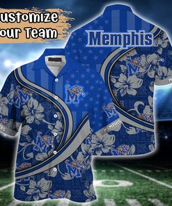 Memphis Tigers NCAA US Flag Flower Hawaii Shirt For Fans