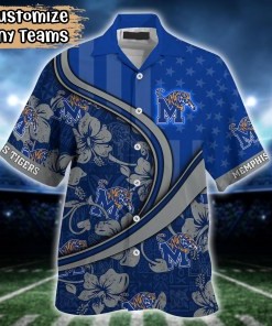 Memphis Tigers NCAA US Flag Flower Hawaii Shirt For Fans