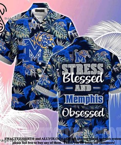 Memphis Tigers Stress Blessed Obsessed Summer Beach Hawaiian Shirt