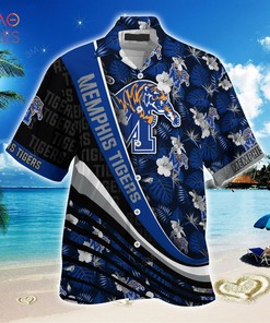 Memphis Tigers Summer Hawaiian Shirt, With Tropical Flower Pattern for Fans