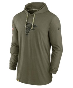 Men Atlanta Falcons 2022 Salute to Service Tonal Pullover Hoodie - Olive