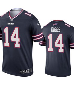 Men Bills Stefon Diggs 14 Inverted Legend Navy Jersey