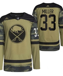 Men Buffalo Sabres Colin Miller 2022 Military Appreciation Night Camo 33 Jersey Primegreen Jersey