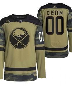 Men Buffalo Sabres Custom 2022 Military Appreciation Night Camo 00 Jersey Primegreen Jersey