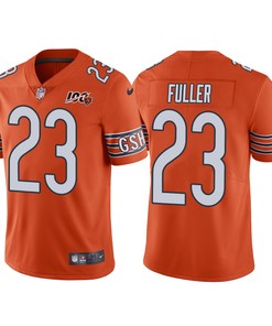 Men Chicago Bears 100th Anniversary Kyle Fuller Orange Vapor Limited Jersey