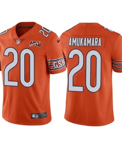 Men Chicago Bears 100th Anniversary Prince Amukamara Orange Vapor Limited Jersey