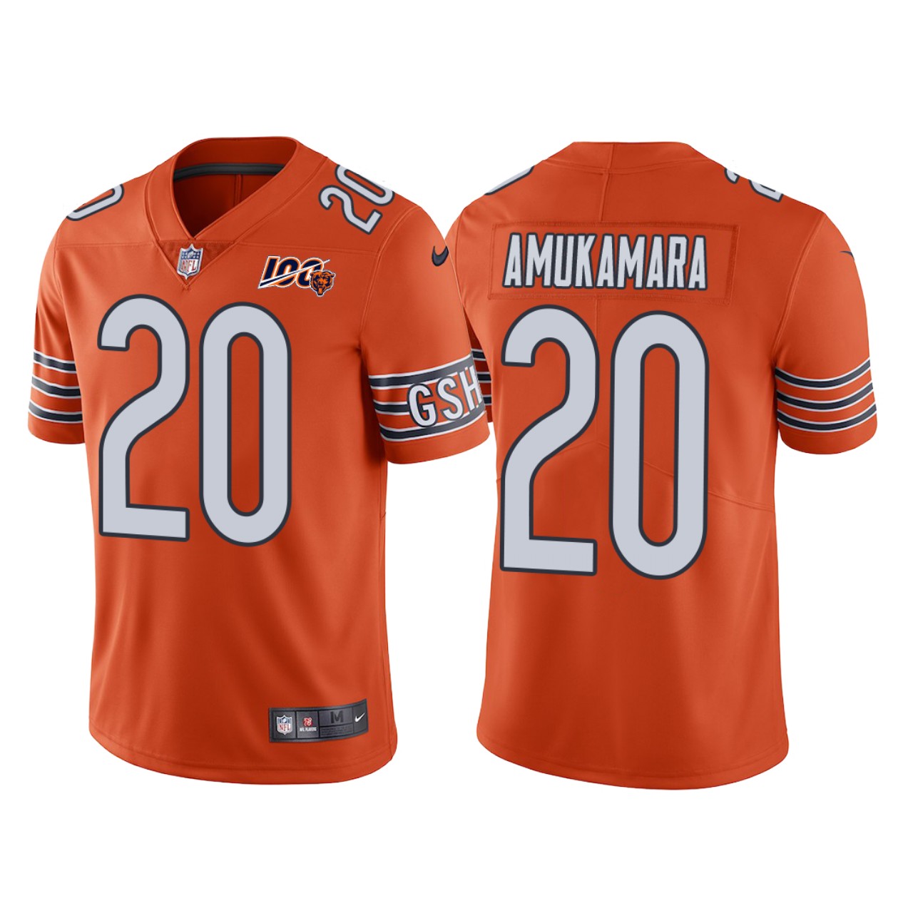 Men Chicago Bears 100th Anniversary Prince Amukamara Orange Vapor Limited Jersey