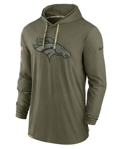 Men Denver Broncos 2022 Salute to Service Tonal Pullover Hoodie - Olive