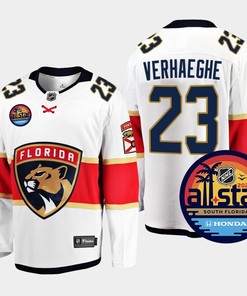 Men Florida Panthers Carter Verhaeghe 23 2023 NHL All-Star Away White Jersey