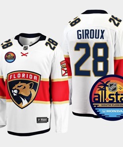 Men Florida Panthers Claude Giroux 28 2023 NHL All-Star Away White Jersey