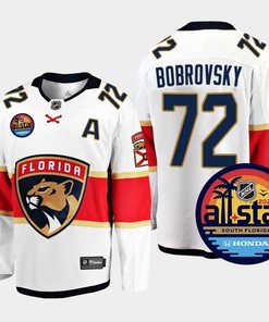 Men Florida Panthers Sergei Bobrovsky 72 2023 NHL All-Star Away White Jersey
