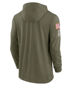 Men Green Bay Packers 2022 Salute to Service Tonal Pullover Hoodie - Olive
