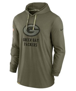 Men Green Bay Packers 2022 Salute to Service Tonal Pullover Hoodie - Olive