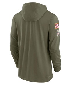 Men New Orleans Saints 2022 Salute to Service Tonal Pullover Hoodie - Olive