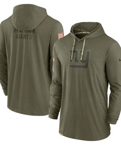 Men New York Giants 2022 Salute to Service Tonal Pullover Hoodie - Olive