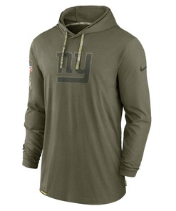 Men New York Giants 2022 Salute to Service Tonal Pullover Hoodie - Olive