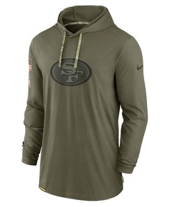 Men San Francisco 49ers 2022 Salute to Service Tonal Pullover Hoodie - Olive