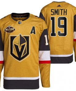 Men Vegas Golden Knights 19 Reilly Smith Primegreen Gold Jersey 2023 All-Star Jersey