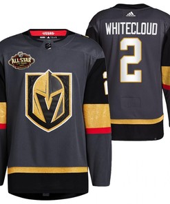 Men Vegas Golden Knights 2 Zach Whitecloud Alternate Primegreen Black Jersey 2023 All-Star Jersey