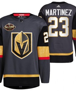Men Vegas Golden Knights 23 Alec Martinez Alternate Primegreen Black Jersey 2023 All-Star Jersey