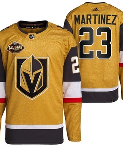 Men Vegas Golden Knights 23 Alec Martinez Primegreen Gold Jersey 2023 All-Star Jersey
