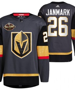 Men Vegas Golden Knights 26 Mattias Janmark Alternate Primegreen Black Jersey 2023 All-Star Jersey