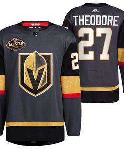 Men Vegas Golden Knights 27 Shea Theodore Alternate Primegreen Black Jersey 2023 All-Star Jersey