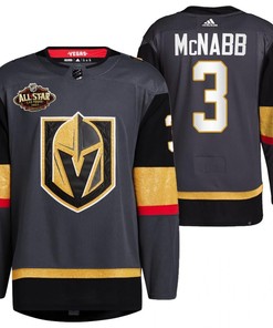 Men Vegas Golden Knights 3 Brayden McNabb Alternate Primegreen Black Jersey 2023 All-Star Jersey