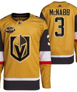 Men Vegas Golden Knights 3 Brayden McNabb Primegreen Gold Jersey 2023 All-Star Jersey
