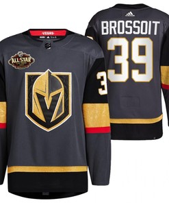Men Vegas Golden Knights 39 Laurent Brossoit Alternate Primegreen Black Jersey 2023 All-Star Jersey