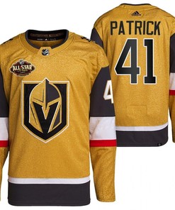 Men Vegas Golden Knights 41 Nolan Patrick Primegreen Gold Jersey 2023 All-Star Jersey