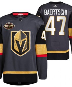 Men Vegas Golden Knights 47 Sven Baertschi Home Gold Jersey 2023 All-Star Jersey
