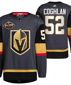 Men Vegas Golden Knights 52 Dylan Coghlan Alternate Primegreen Black Jersey 2023 All-Star Jersey