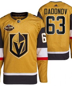 Men Vegas Golden Knights 63 Evgenii Dadonov Primegreen Gold Jersey 2023 All-Star Jersey