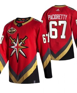 Men Vegas Golden Knights 67 Max Pacioretty 2023 All-Star Red Jersey Reverse Retro Jersey