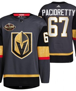 Men Vegas Golden Knights 67 Max Pacioretty Alternate Primegreen Black Jersey 2023 All-Star Jersey