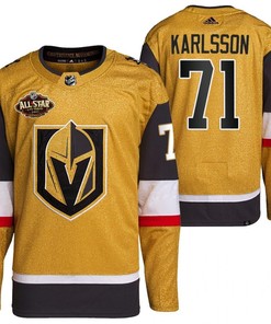 Men Vegas Golden Knights 71 William Karlsson Primegreen Gold Jersey 2023 All-Star Jersey